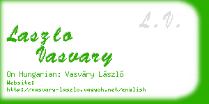 laszlo vasvary business card
