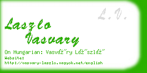 laszlo vasvary business card